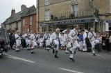 Bampton_30 White Horse Morris Men outside the Romany Inn